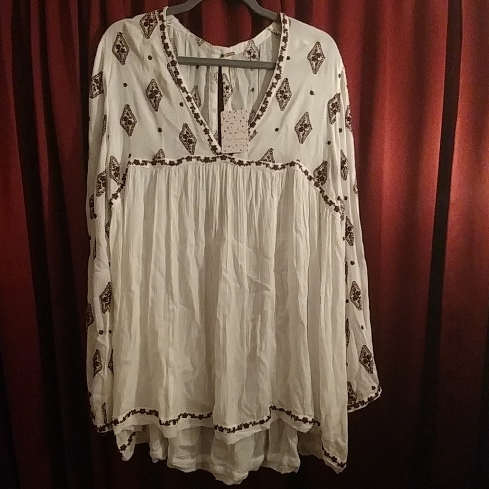 NWT Free People Boho Embroided Tunic/Dress - Picture 2 of 7